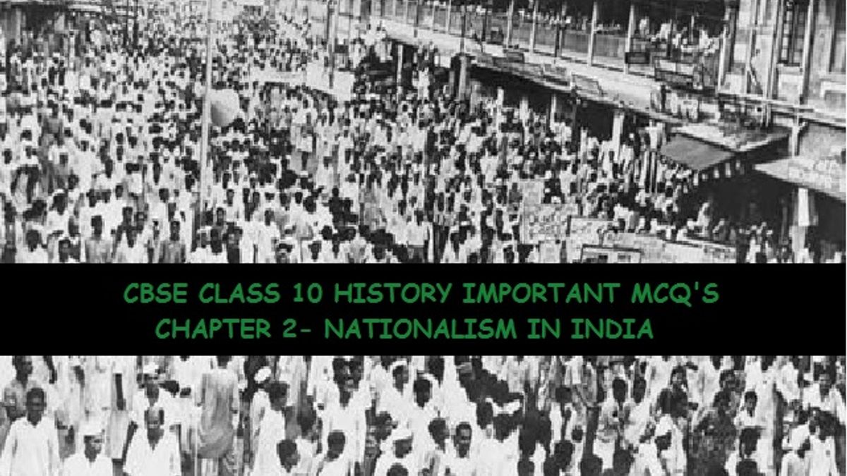 CBSE 10 History Chapter 2 MCQ